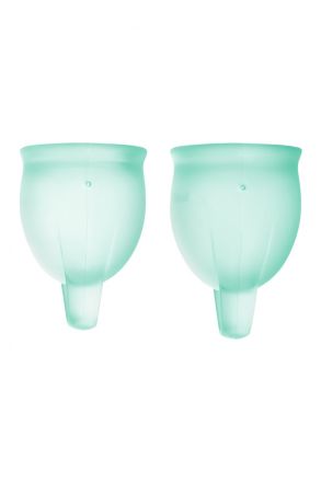 Две зеленые менструальные чаши Satisfyer Feel Confident