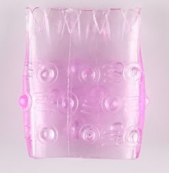 Розовая насадка с лепестками на вибратор