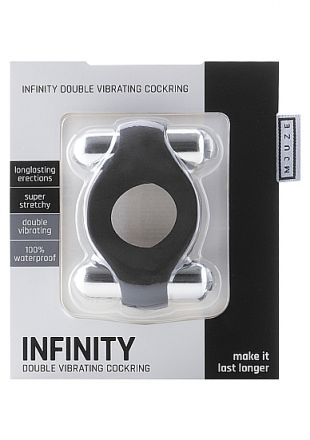 Эрекционное кольцо Infinity Double Cockring Black