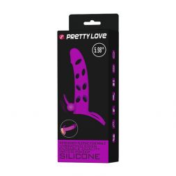 Фиолетовая вибронасадка на пенис Pretty Love 6
