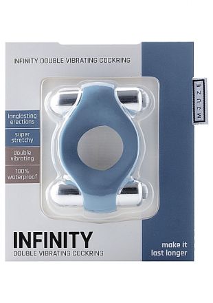 Эрекционное кольцо Infinity Double Cockring Blue