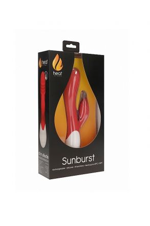 Красный вибромассажер Sunburst - Rechargeable Heating G-Spot Rabbit