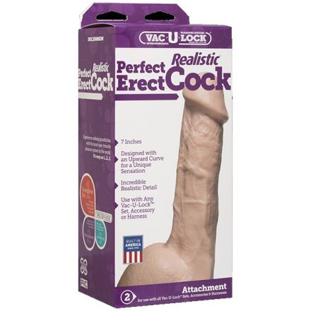 Насадка для страпона 7 Realistic Perfect Erect Cock Vanilla