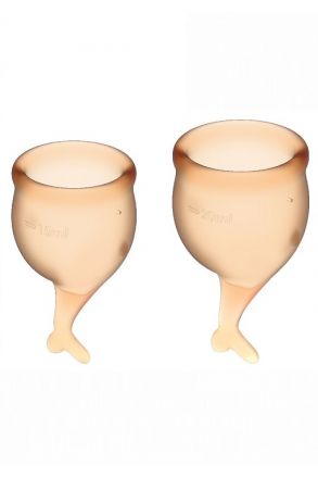 Набор менструальных чаш Satisfyer Feel secure Menstrual Cup orange