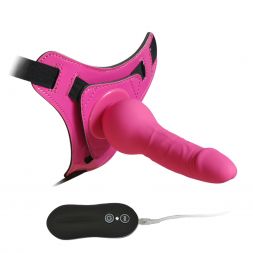 Страпон Vibrations 6.3 Harness Silicone Dildo Pink