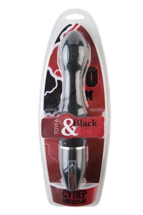 Черный анальный вибратор Black &amp; Red #901352