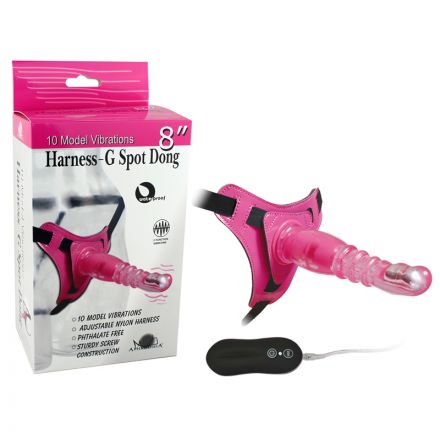 Страпон Harness-G Spot Dong Pink