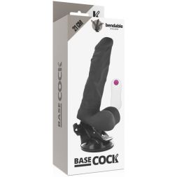 Вибромассажер Basecock Realistic Bendable Remote Control Black 21 см