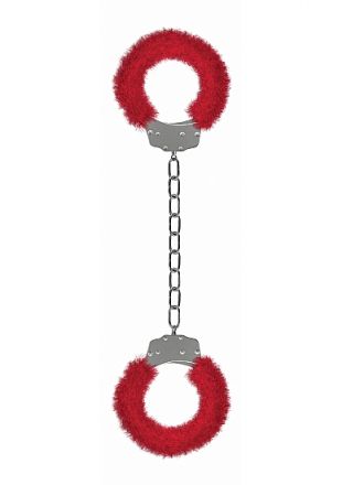 Кандалы Beginner&#039;s Furry Legcuffs Red