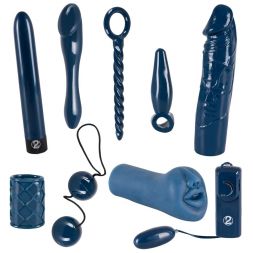 Набор секс-игрушек бирюзового цвета 9 предметов Midnight Blue Set