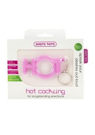 Розовое эрекционное кольцо Hot Cockring