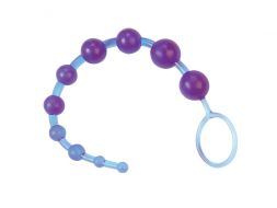 Фиолетовая анальная цепочка на жесткой сцепке